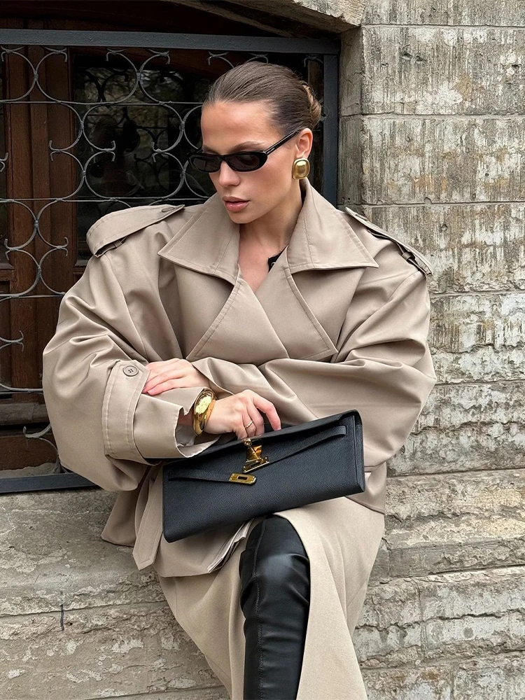 Women Lapel V-neck Belt Trench Coat Fashion Lace Up Full Sleeve Button Short Thin Windbreak 2025 New Lady Daily Street Outerwear 5 Women Lapel V-neck Belt Trench Coat Fashion Lace Up Full Sleeve Button Short Thin Windbreak 2025 New Lady Daily Street Outerwear 5