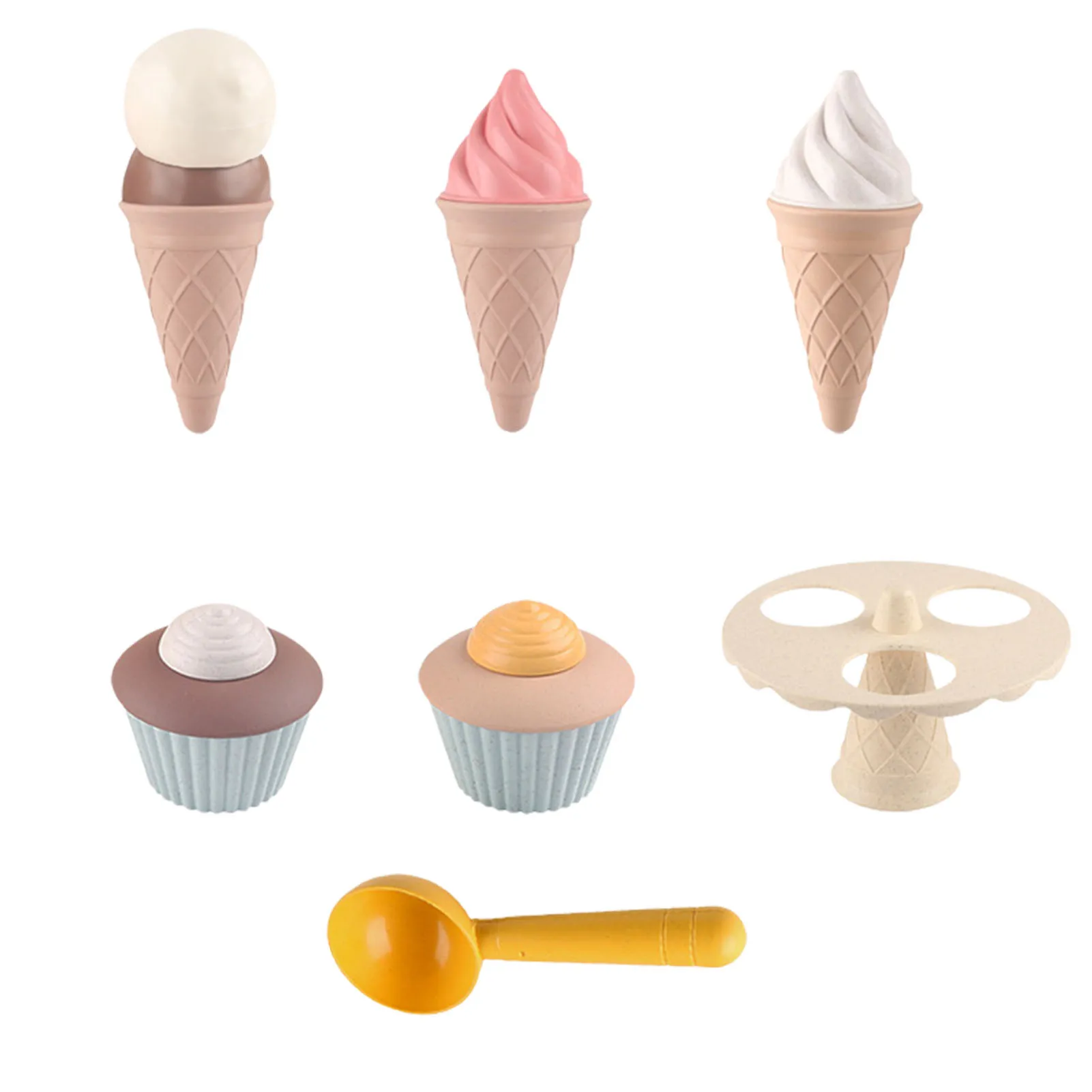 

Ice Cream Playset For Kids Girl Toys Ice Cream Kit Cupcake Ice Cream Set Ice Cream Playset Pretend Play Ice Cream Cone And Spoon