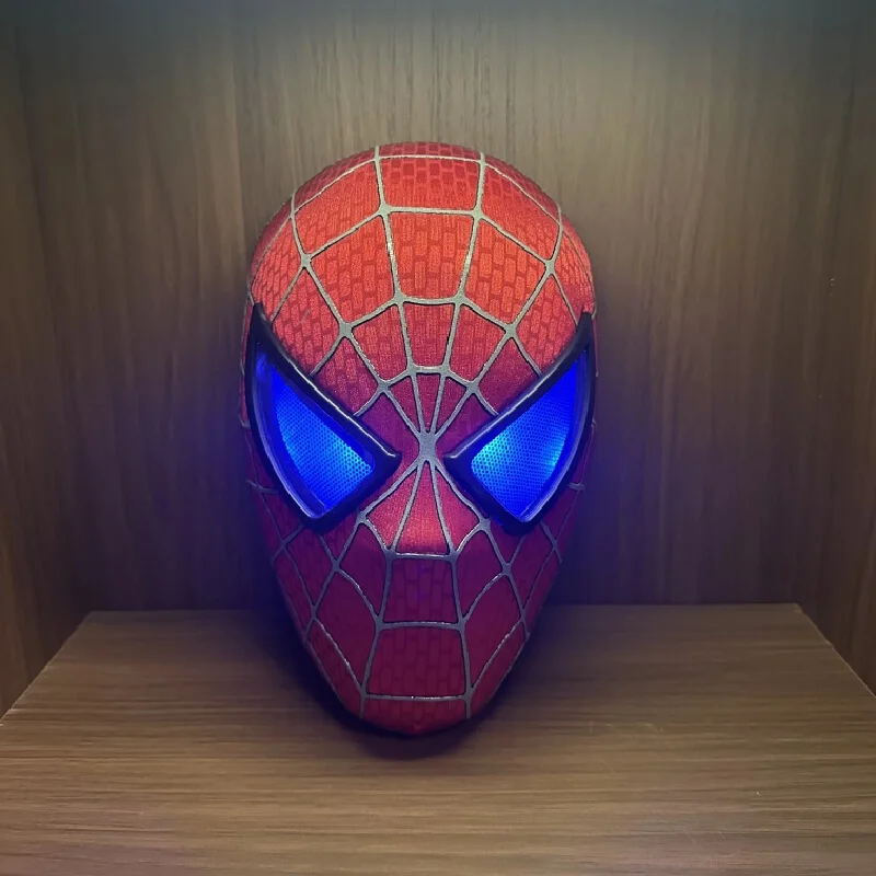 Superhero Spider-Man Helmet First Generation Toby Maguire Blink Glow Remote Control Role-Playing Mask Adult Collection Toys view 2