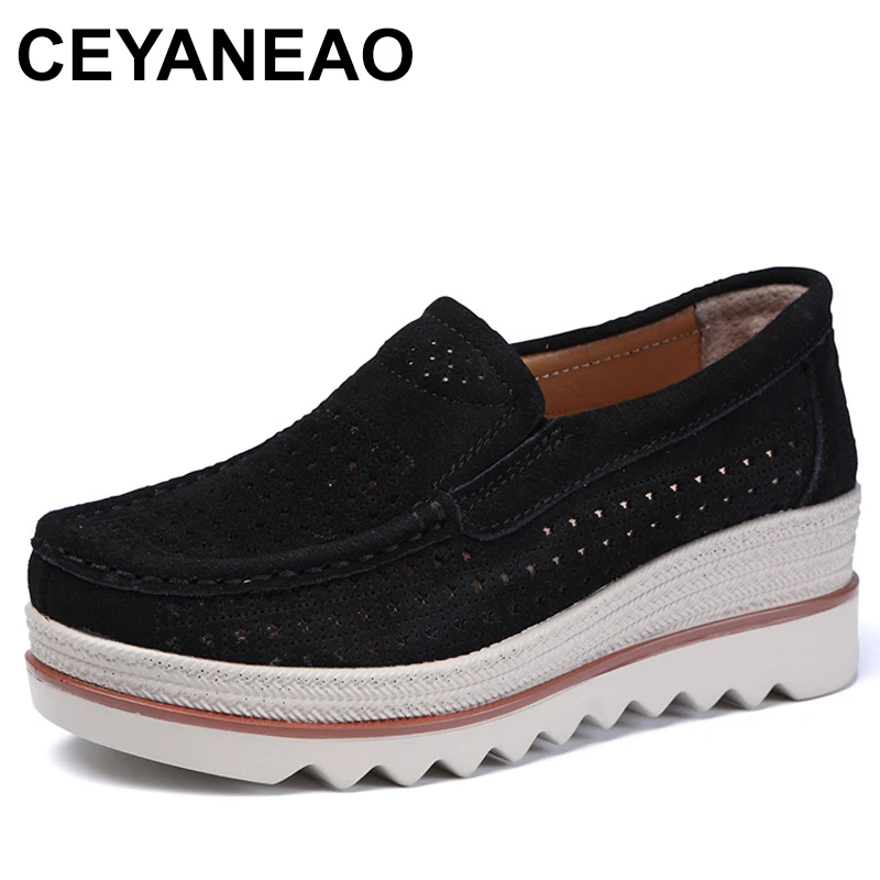 

Spring Fashion Women Casual Shoes Suede Leather Platform Shoes Women Sneakers Ladies White Trainers