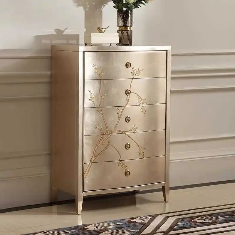 of drawers solid wood painted bedroom drawer cabinet art decoration locker integrated storage cabinet against the wall