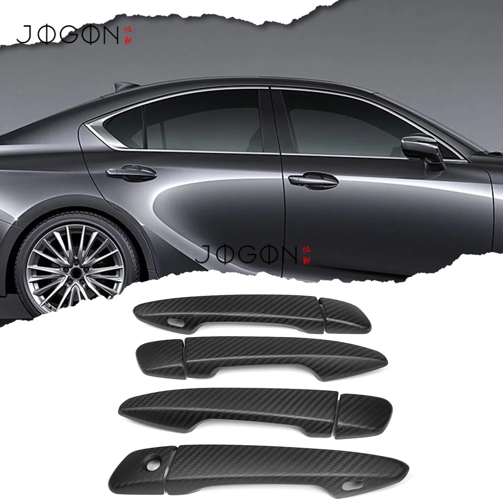 

8Pcs Carbon Fiber For Lexus IS IS350 IS500 F-Sport 2021 2022 2023 2024 2025 Car Door Handle Cover Trim Exterior Accessories