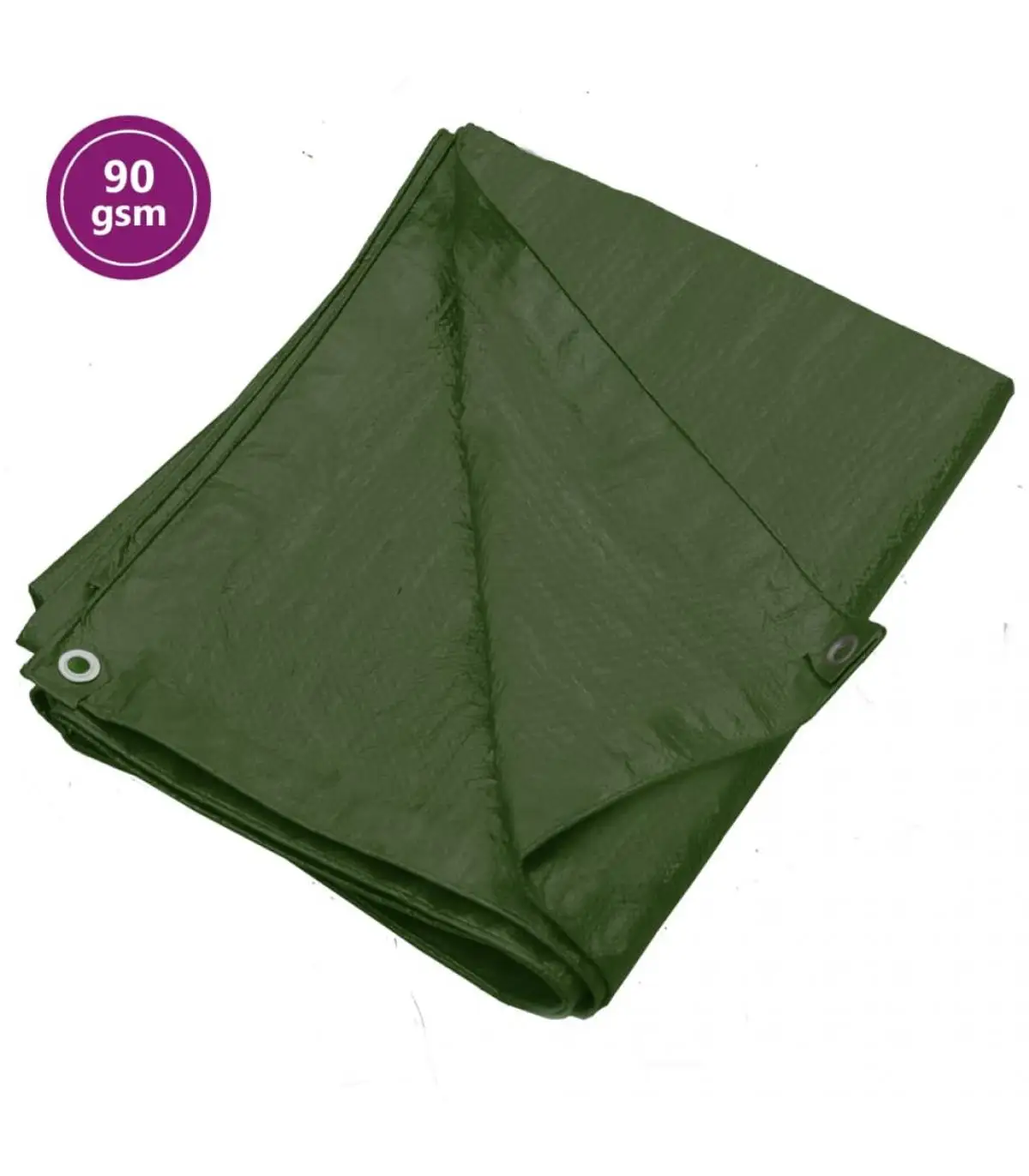 Waterproof tarpaulin HDPE Green 90g/m² 3x3 m