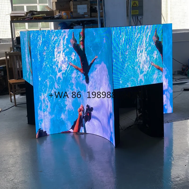 Customized Professional bar Club Indoor Led Screen P1.86 P2 P2.5 P4 Round Column Special Shape Led Display