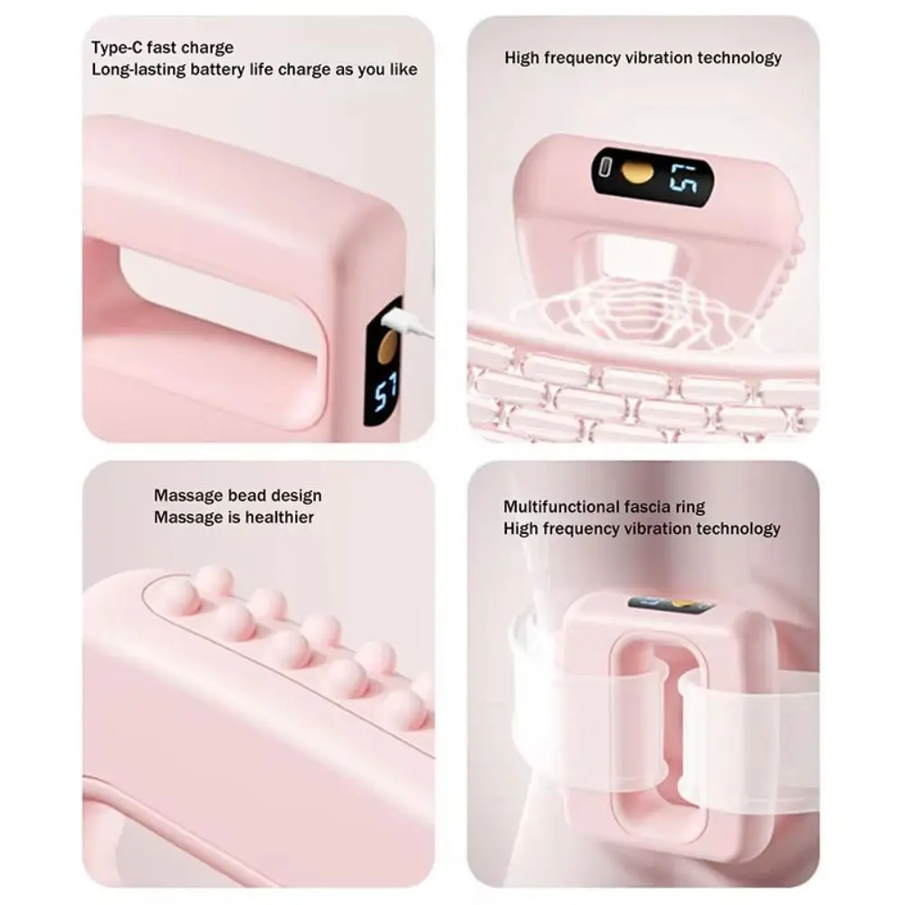 Portable Electric Fascia Massage Ring Ergonomic Fat Burning Electric Body Slimming Machine Adjustable Speed with Belt