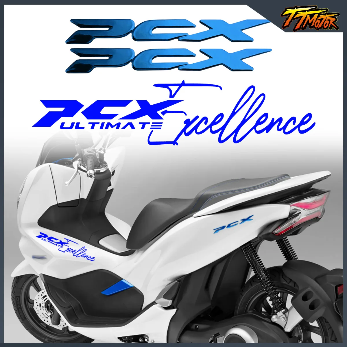 

For Honda PCX 125 150 160 PCX125 Motorcycles Accessories Stickers 3D Epoxy Resin Vinyl Reflective Sticker Moto Body Decals