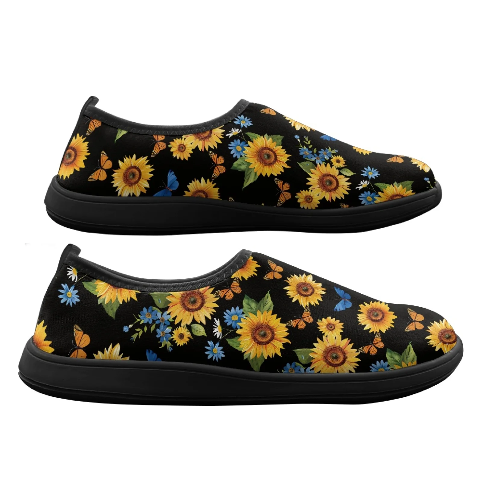PENSTROLL Sunflower Wide Toe Box Mens Walking Shoes for Tennis Polyester & EVA Zero Drop Footwear Zero Drop Shoes