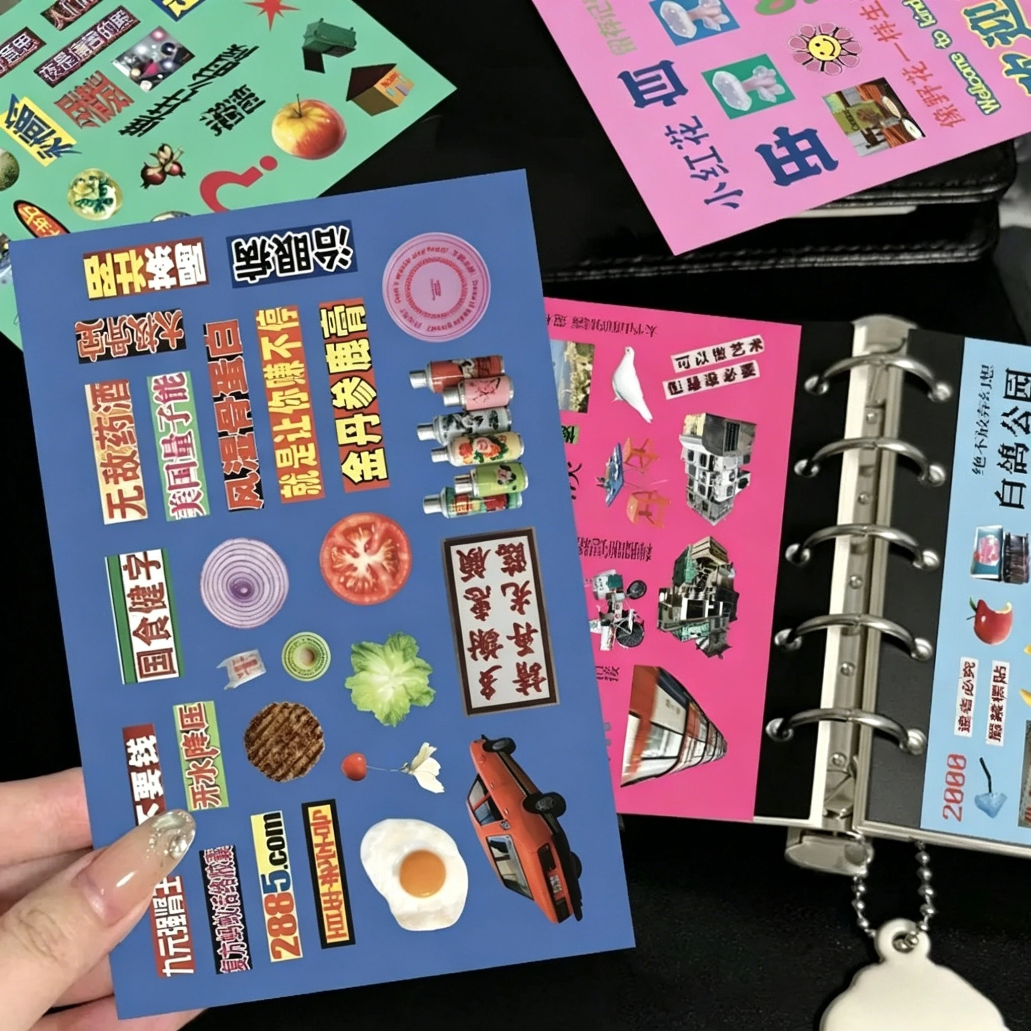 8 sheets y2k Dreamcore Retro Hong Kong Weirdcore Style for Collages Diary Scrapbook Junk Journal Phone case Stationery view 5