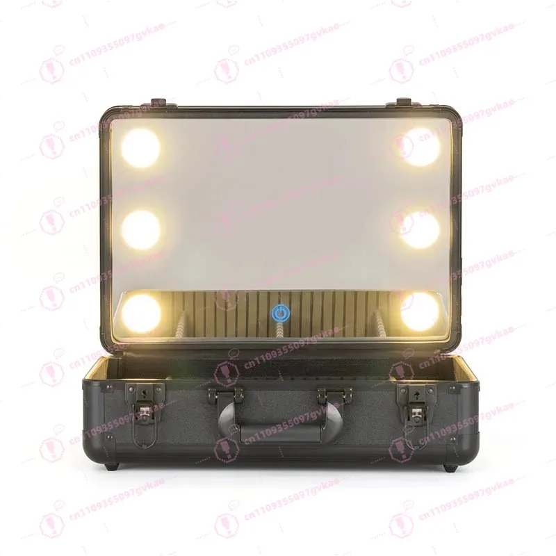 

Профессиональный кейс визажиста класса люкс с зеркалом и LED-подсветкой, органайзер для косметики и маникюра, дорожный бьюти-кейс, ящик для инструментов