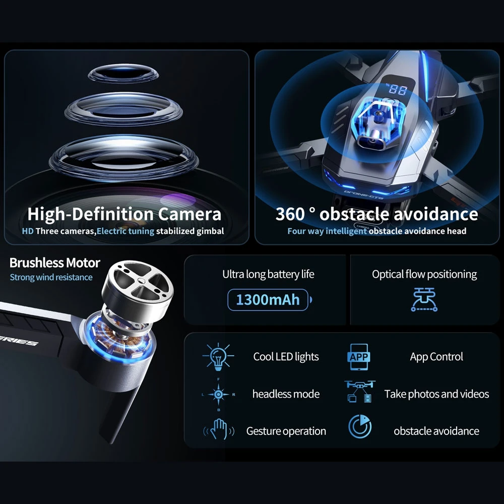 Professionele 8K Drone GT8 Luchtfotografie HD Camera 5G FPV Borstelloze Motor Obstakel vermijden Quadcopter RC Dron speelgoed
