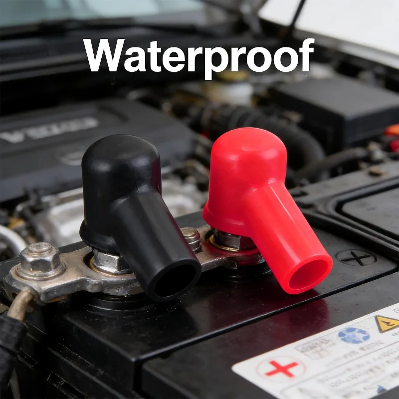Battery Terminal Insulation Cover Pipe Style Protective Sleeve Car Cable Connector Waterproof Dustproof Soft PVC Cap 1-20pcs