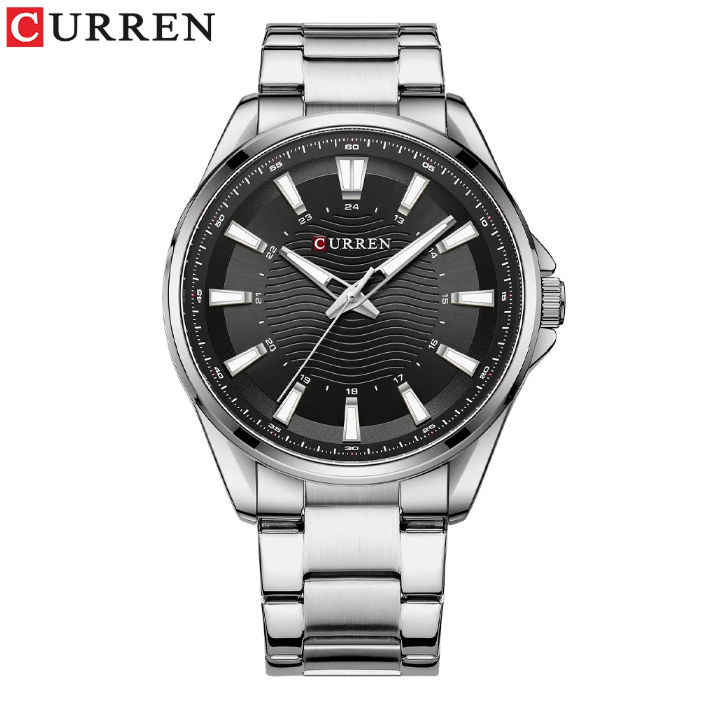 CURREN Classic Simple Stainless Steel Quartz Wristwatches Fashion Brand Men's Watches with Luminous Hands Gifts view 4