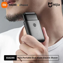 Xiaomi-Mijia電気シェーバー,デュアルブレード,ポータブル,レシプロ,高速モーター,磁気吸引,ipx7,防水