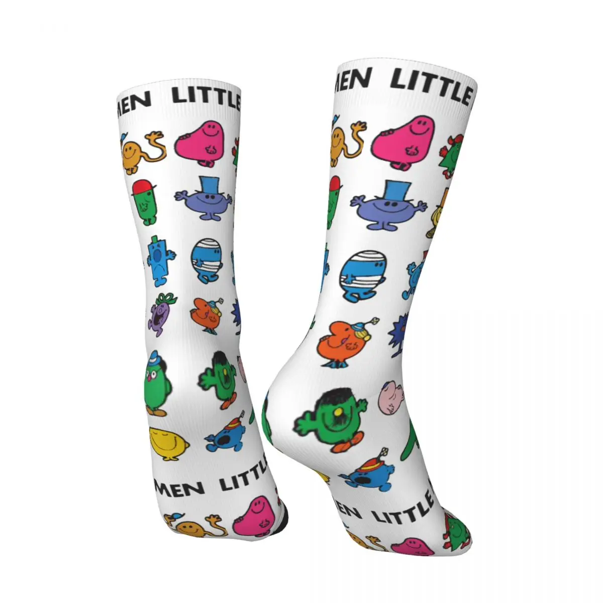 Funny Crazy compression Together Sock for Men Hip Hop Harajuku L-Little Miss Happy Quality Pattern Printed Boys Crew Sock