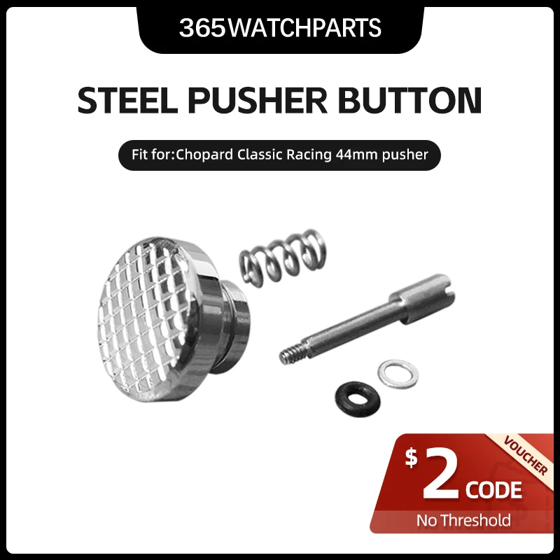 Steel Watch Pusher Button Timer Button for Chopard Classic Racing 44mm Chronograph Watch