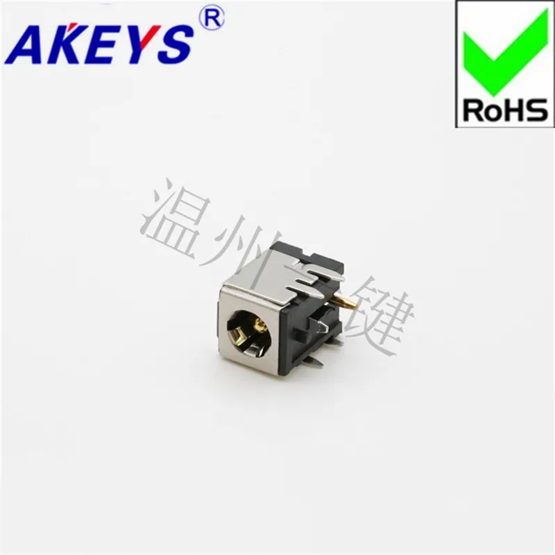 10 PCS DC-007B gold-plated notebook power socket copper core with iron shell bracket 4 fixed footband fixed points