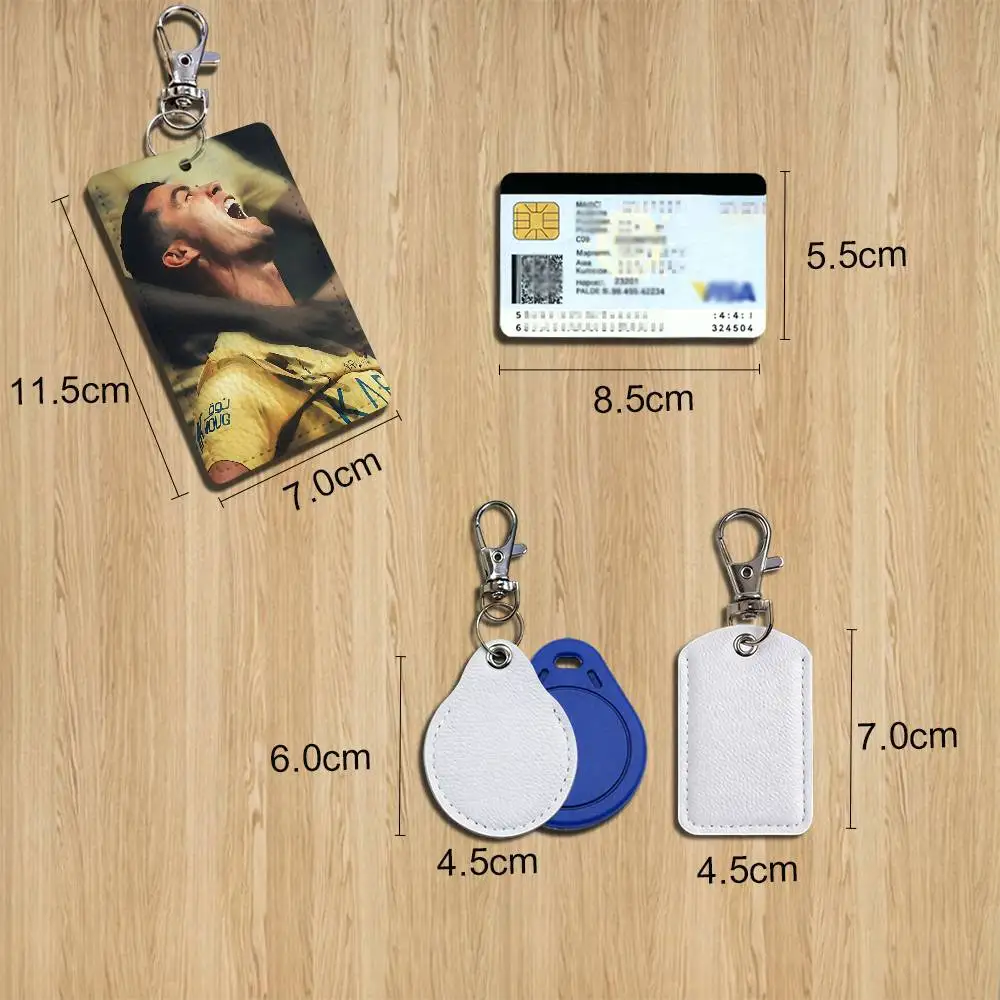 cool CR7 The most powerful god Cristiano Ronaldo Card Holder Keychain Key Ring Door Lock Access Protective Case For Security