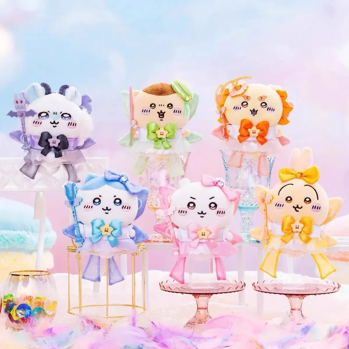 

Porte-clés en peluche série ours magique fille, Chiikawa, breloque de sac mignonne pour les Fans, décoration de maison Kawaii,