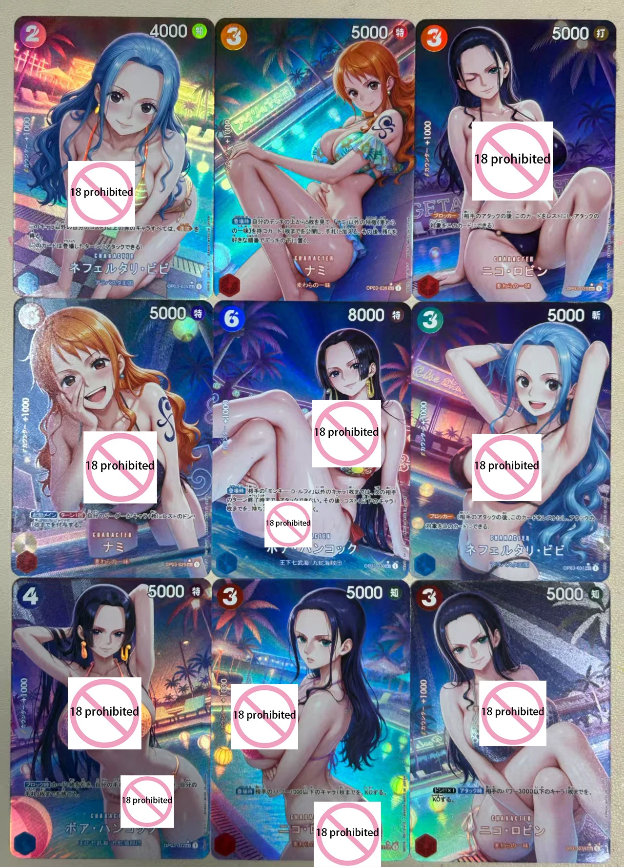 ONE PIECE Nami Boa·Hancock Nico Robin ACG Diy Self Control Collect Signature Trading Flash Card Anime Cartoon Original Gift