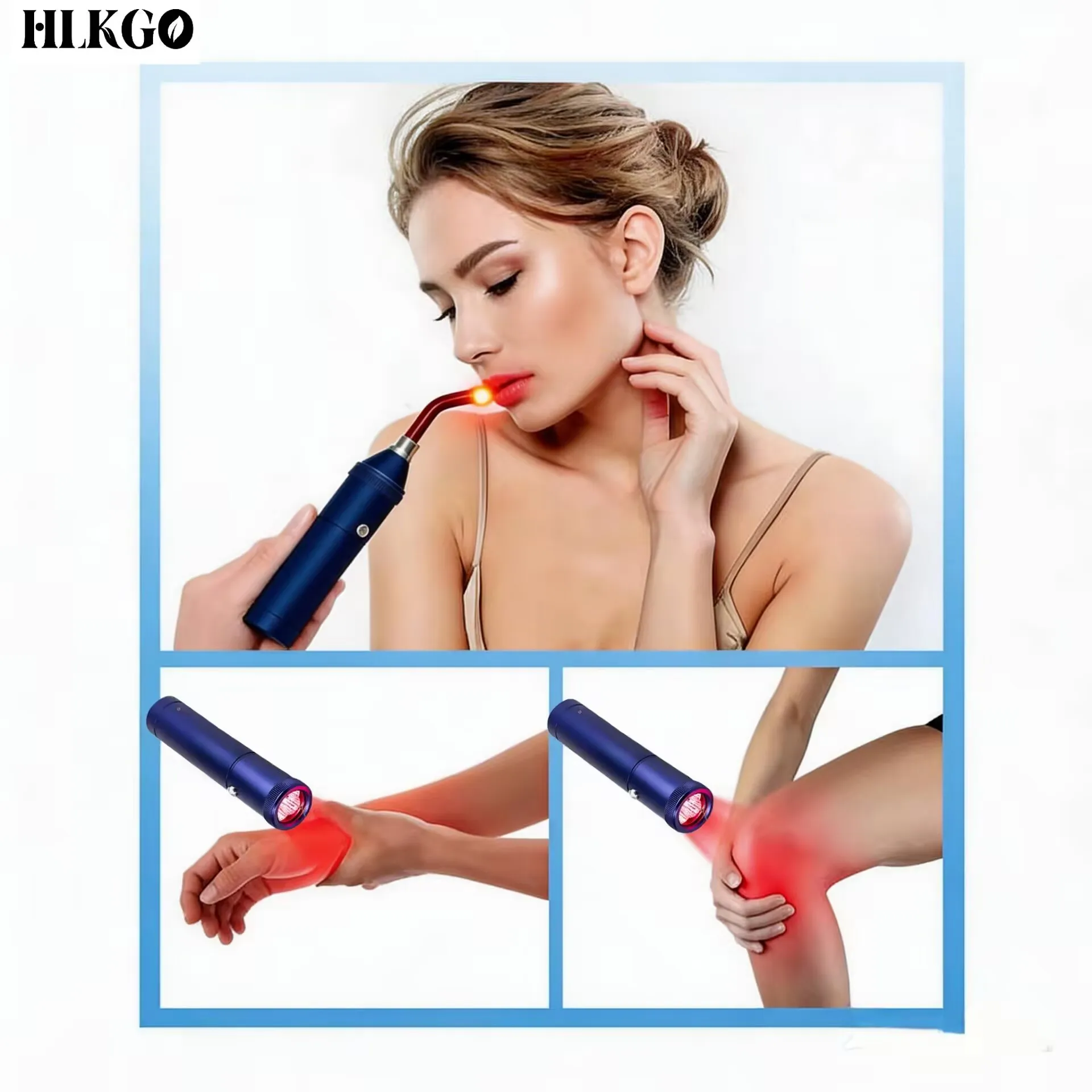 Canker Sore Treat Devices, Mini Red Blue Light Therapy Flashlight for Oral Nose Ear Cavity Care
