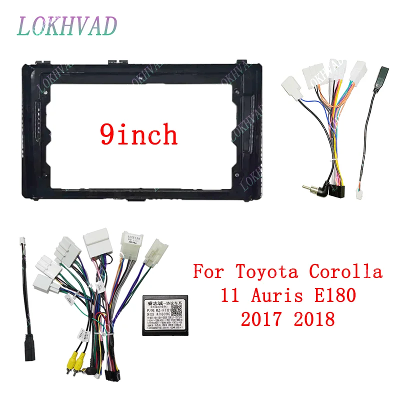 For Toyota Corolla 11 Auris E180 2017 2018 Radio Dashboard Kit Car Stereo Cloth Player Frame GPS Navigation Installation Frame