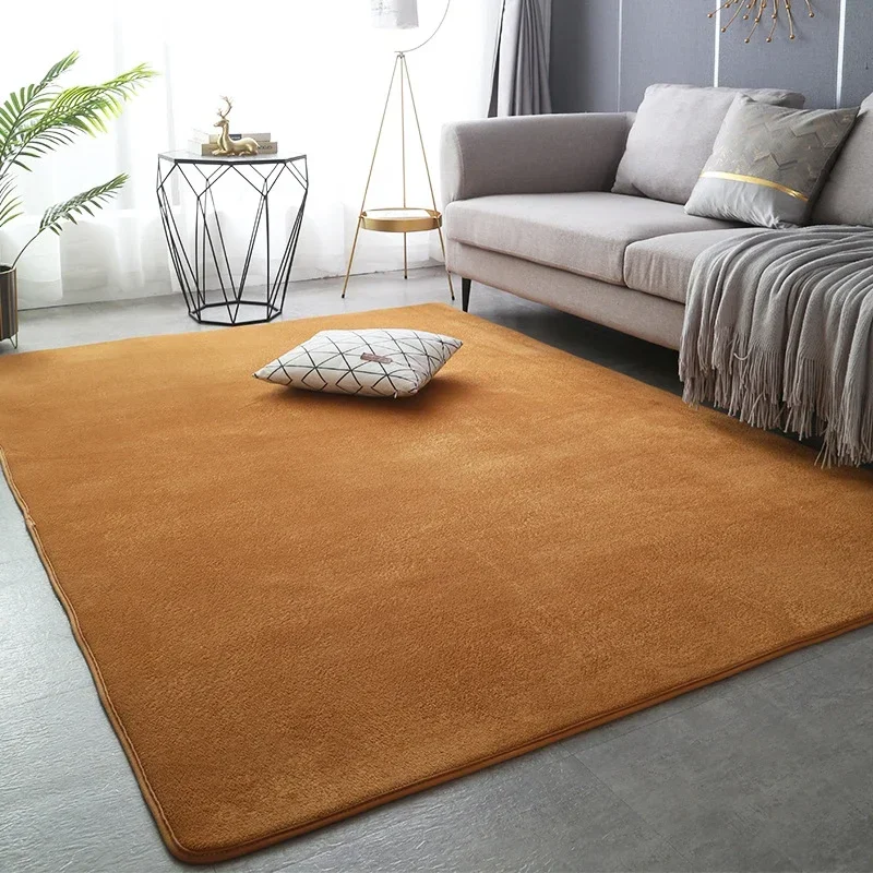 Solid Color Coral Velvet Bathroom Carpet Bathroom Entryway Kitchen Bedside Rug Non-Slip Absorbent Quick Drying Carpet