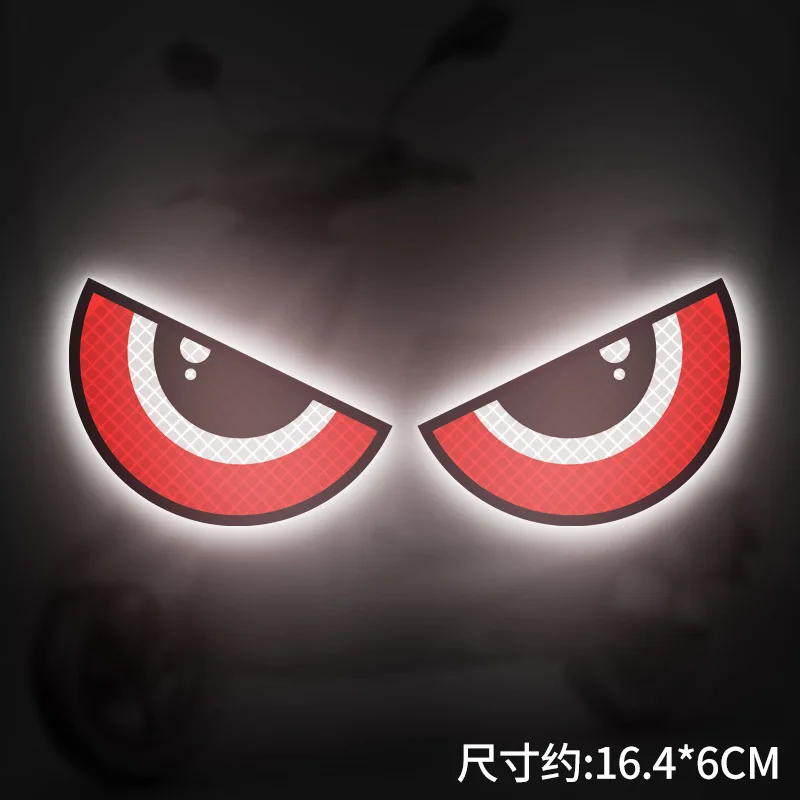 Devil Eye reflecterende motorfiets veiligheidswaarschuwingsstickers autosticker motorhelm aangepaste creatieve voertuig sticker sticker - afbeelding 1