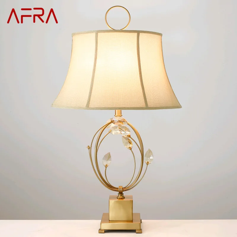 Afra Eigentijdse Kristallen Tafellamp Led Creatieve Mode Dimmen Bureaulamp Voor Thuis Woonkamer Slaapkamer Decor