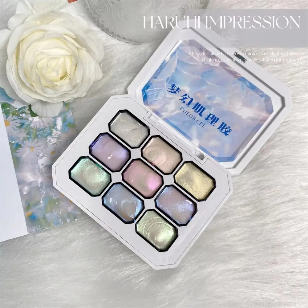 2025 9색 젤 네일 세미 퍼머넌트 컬러 텍스처 젤 폴리쉬 DIY 그라데이션 컬러 스타일링 접착제