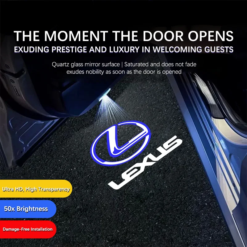 

LED Car Door Welcome Logo Shadow Projector Light For Lexus RX ES GX LS LX IS GS RC UX RX270 RX300 LS500 IS250 ES250 ES200 ES300