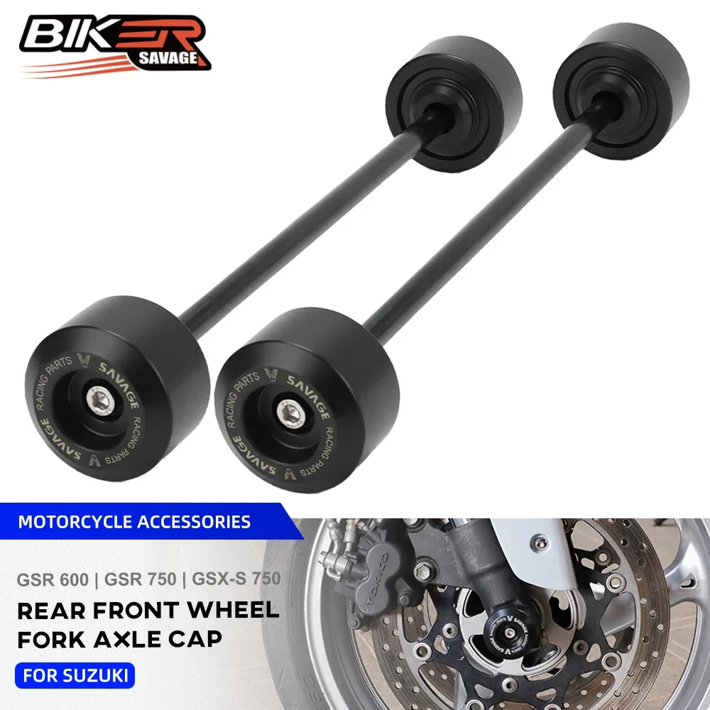 For SUZUKI GSX-S 750 GSR 750 GSR 600 2006-2022 Front Wheel Fork Slider Protector Motorcycle Rear Stand Screw Swingarm Spools