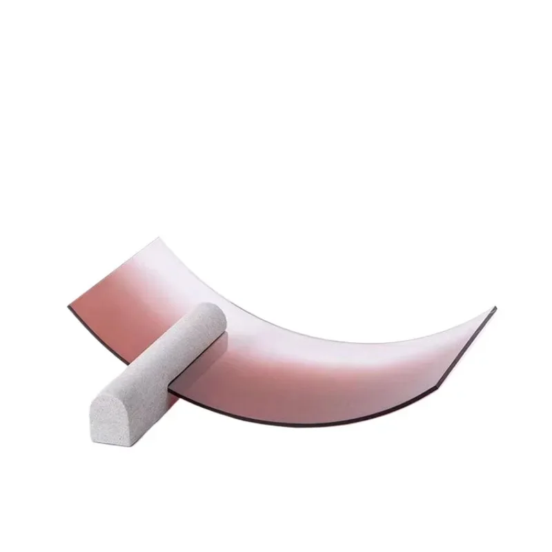 Modern art light luxury red gradual change acrylic tray ornament living room coffee table decoration