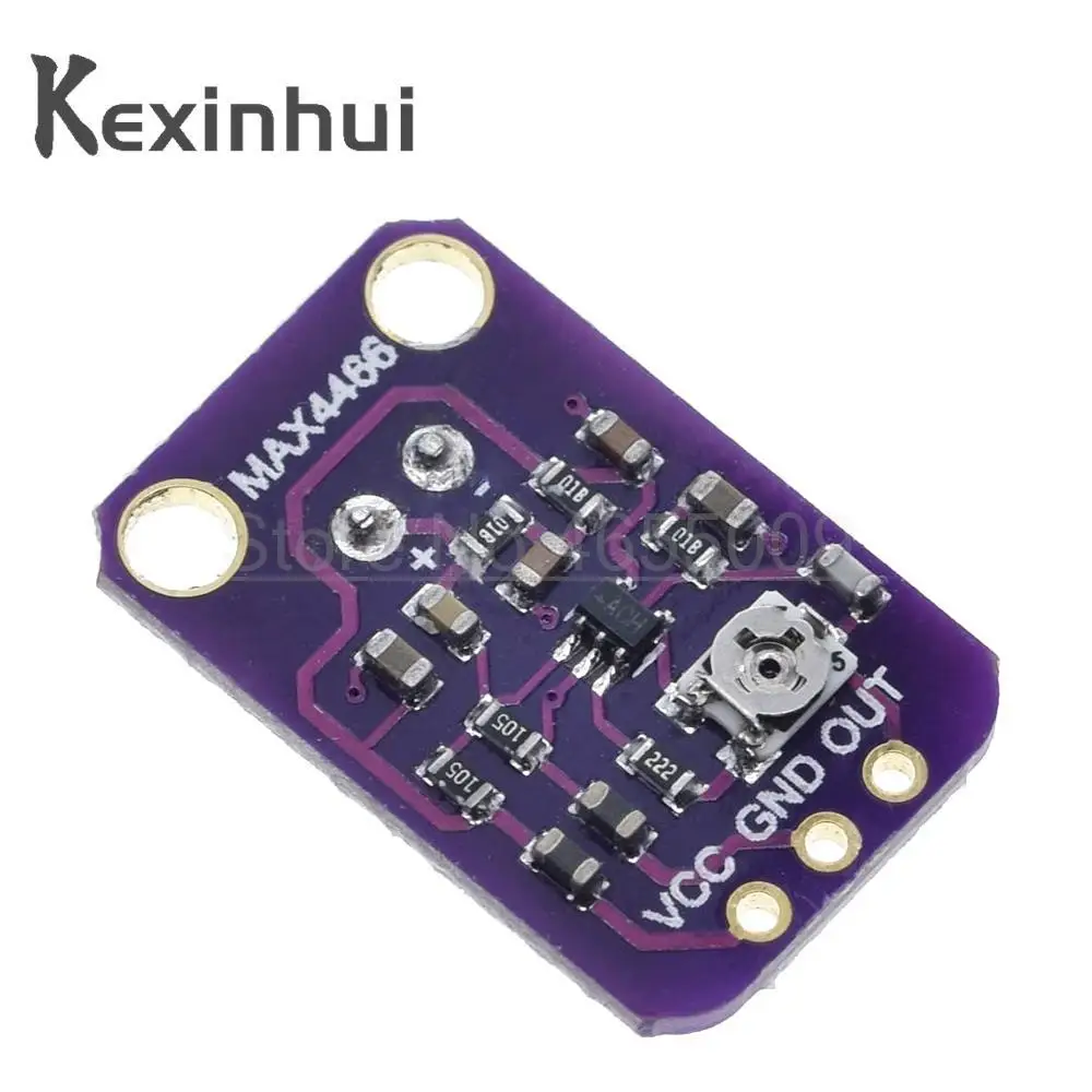 GY-MAX4466 MAX4466 Electret Microphone Amplifier Module Adjustable Gain OUT GND VCC Amplifier Board 2.4-5V DC For Arduino