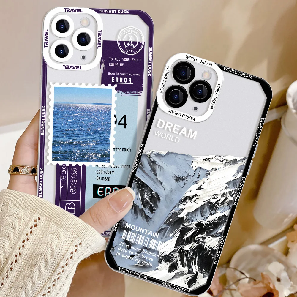 For Poco F5 X3 X5 Pro Case For Redmi Note 12 10 11 9 8 Pro 13c 12c Case Xiaomi 13t Pro 11T 12 11 Lite Soft Landscape Cover Funda