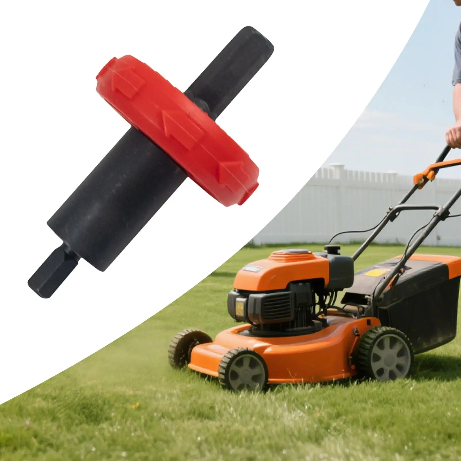 

Адаптер-стартер для электродвигателя газонокосилки, насадка-сверло, АБС-пластик, красно-черный, 7 см, сменная запчасть для садового триммера, культиватора, воздуходувки