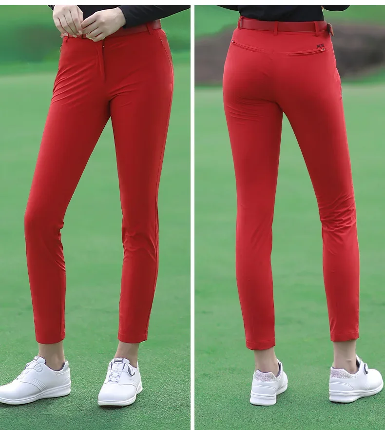 PGM Spring/Summer Golf Women's Sports Pants Comfortable, Slim Fit and Slim Ninth Pants image 3