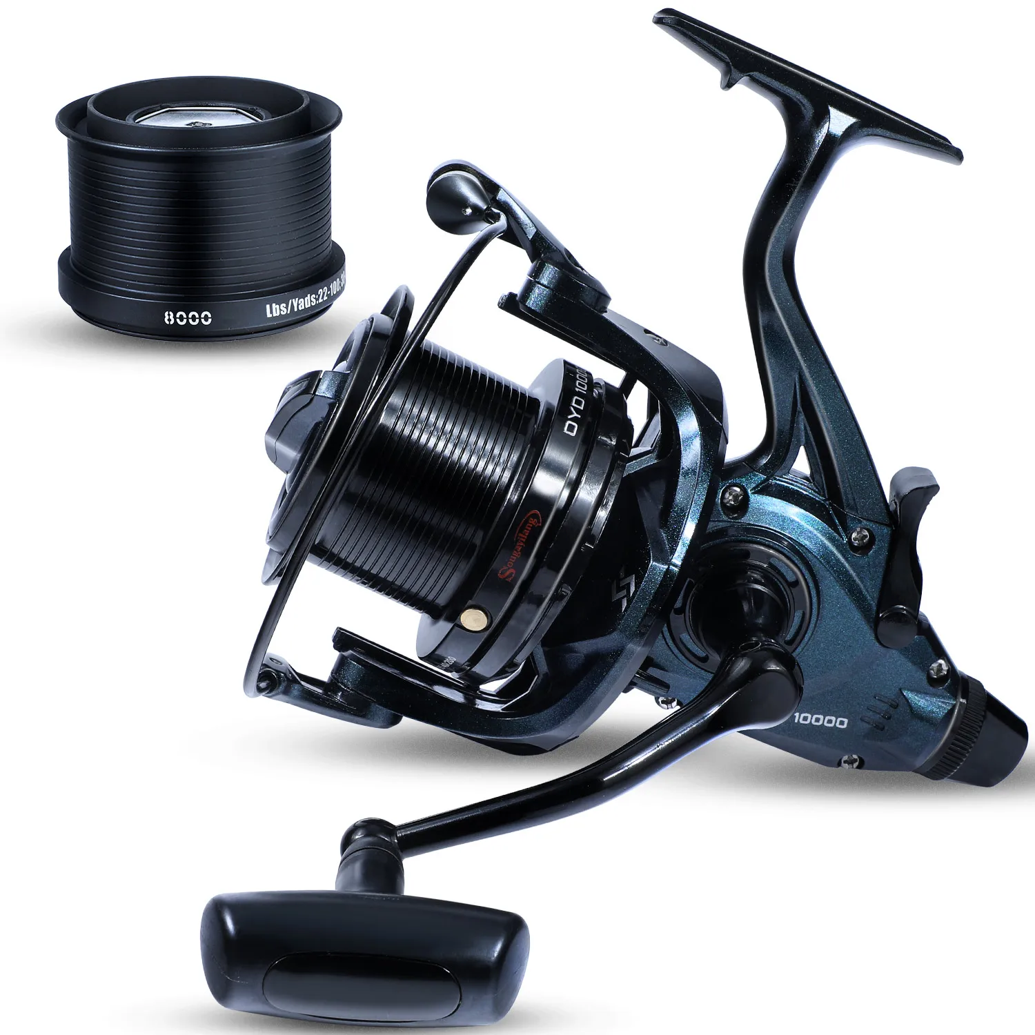 Sougayilang DYD9000-12000 Vollmetall-Spinn-Angelrolle, 13 + 1BB, 25 kg, maximale Zugkraftrolle für Salzwasser-Trolling-Surfangeln