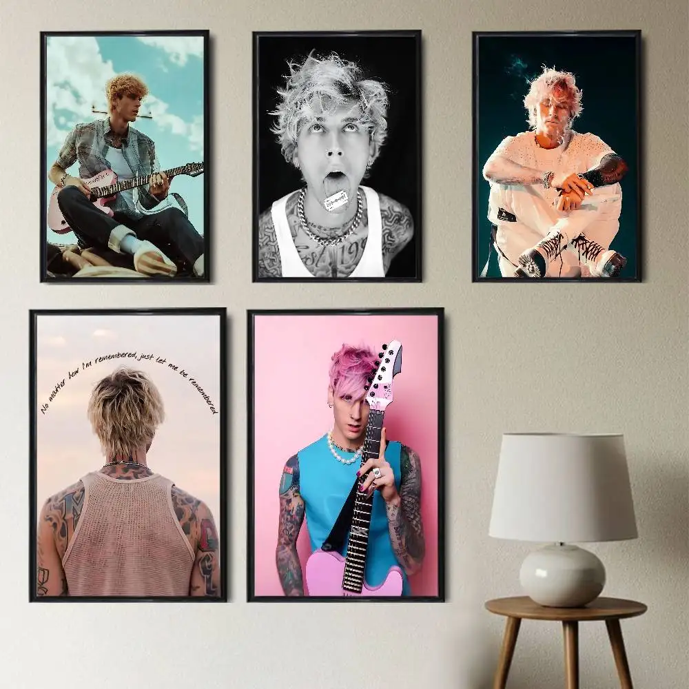 

Fix Ur Face MGK Machine Gun Kelly Poster Prints Wall Art Painting Picture Gift Living Room Bar Restaurant Dec Sticker Large