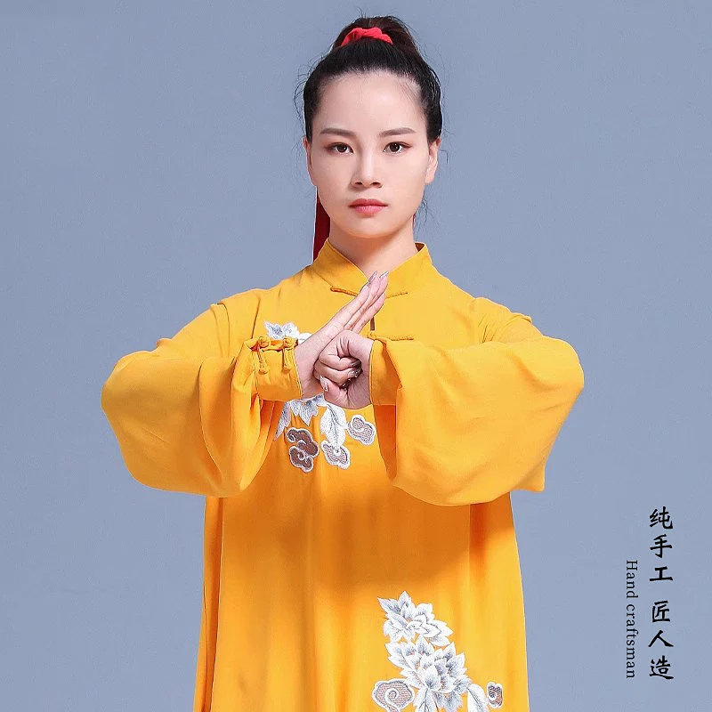 Chen Style Spring Autumn 2026 Premium Tai Chi Outfit - Inspired Embroidered Silk-Linen Set for Competition & Practice