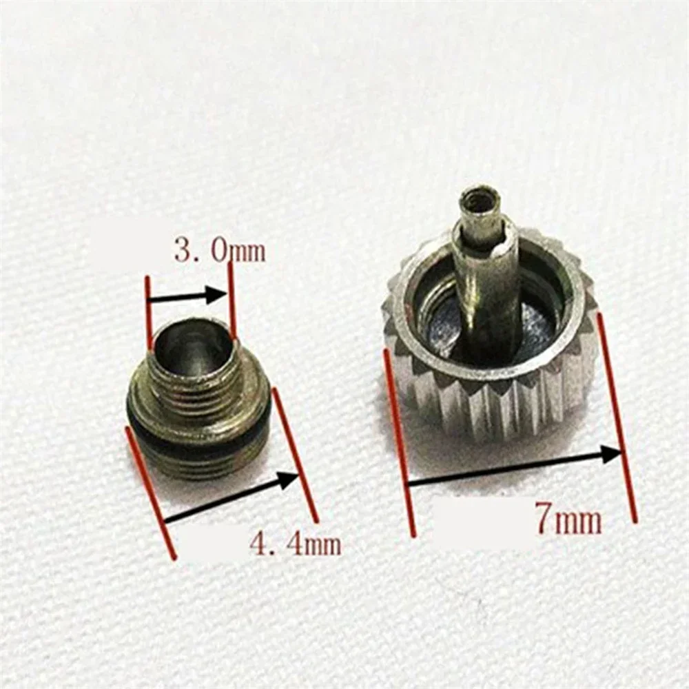 อะไหล่นาฬิกาคุณภาพสูง 7 มม.นาฬิกา Crown สําหรับ Retrofit ดําน้ํานาฬิกา S Crown สีดํา/เงิน/ทอง/Rose Gold