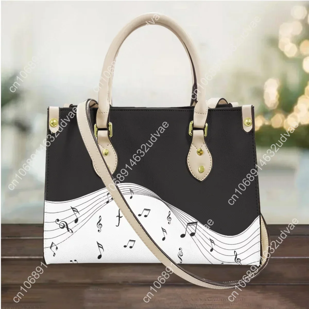 Piano Note-bolsos de mano de gran capacidad para mujer, bandoleras de lujo con asa superior, a la moda, para fiesta, regalo para el día de la madre