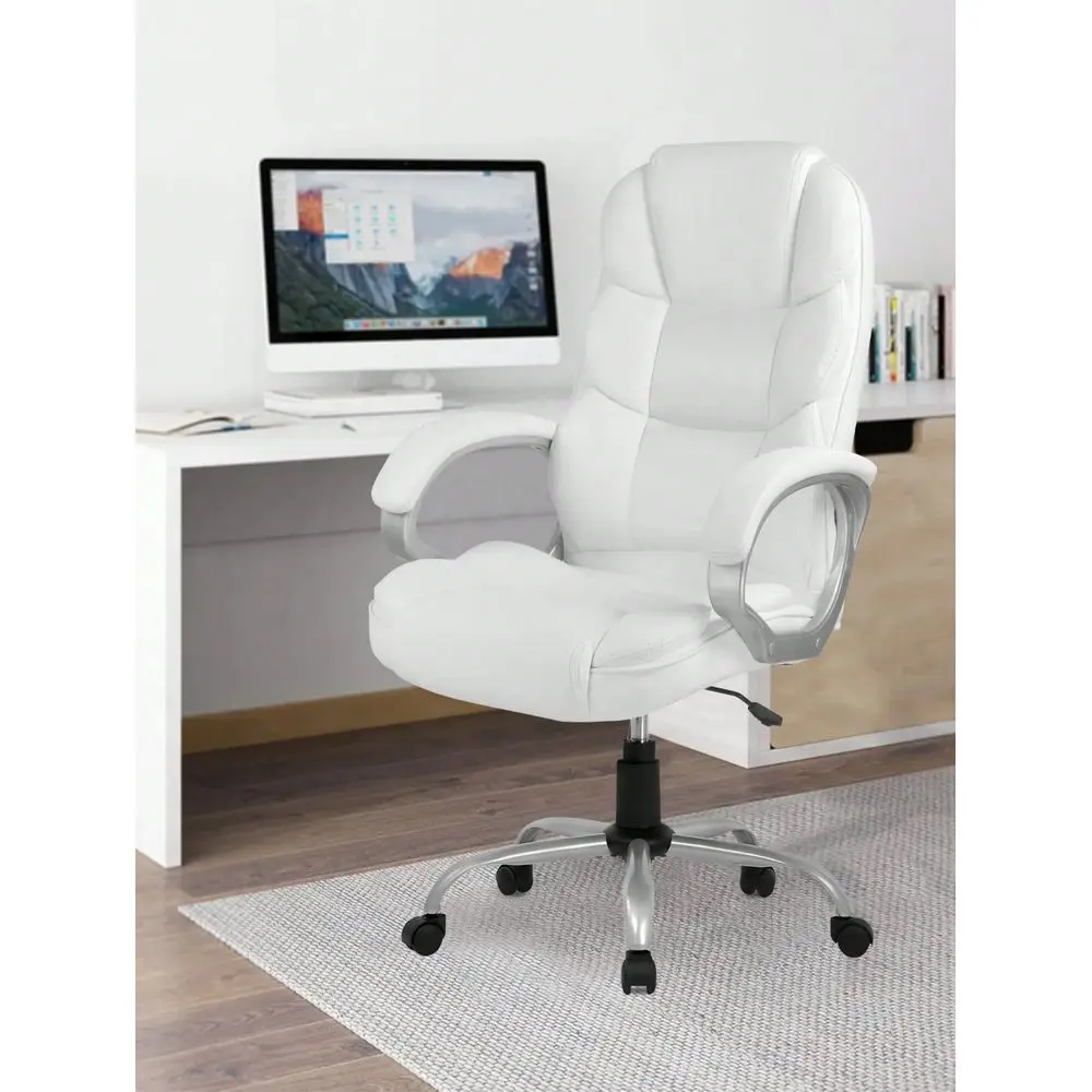 Chair Cheap Desk Chair Ergonomic Computer Chair With Lumbar Support Arms Headrest PU Leather Modern Rolling Swivel Executive Ch