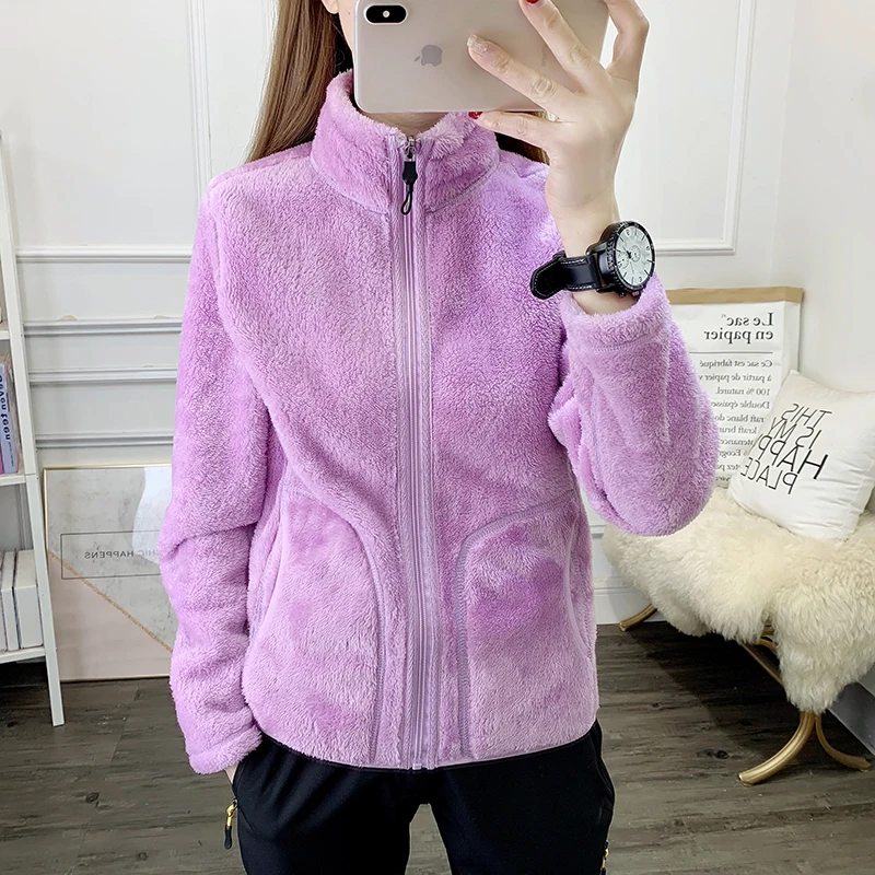 Winter Polar Fleece Coats for Women 2024 Autumn Warm Casual Outdoor Sportswear Hiking Jogging Yoga Lady Cardigan jacket Chaqueta