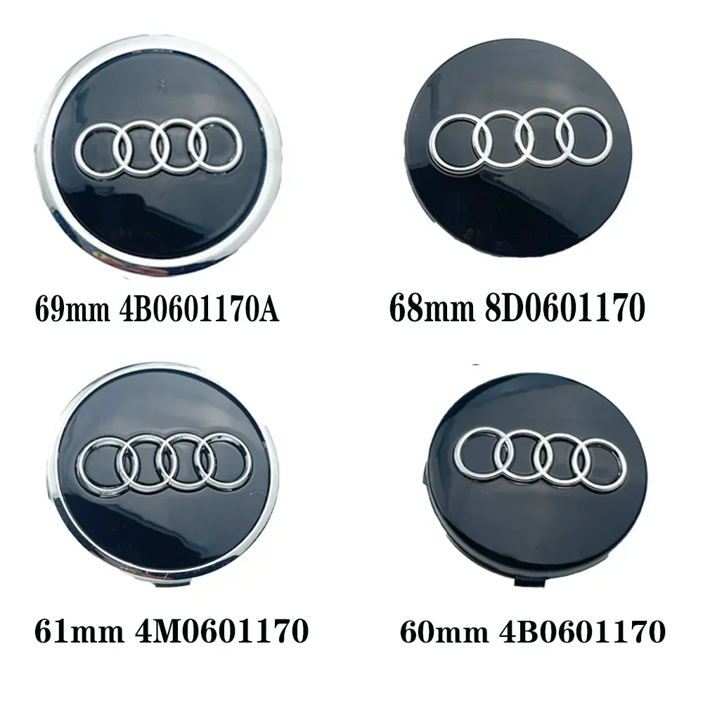 

20pcs 60mm 61mm 68mm 69mm Car Styling Wheel Center Cap Hub Covers Badge 4B0601170 for Audi A3 A4 A5 A6 A7 A8 S4 S6 Accessories