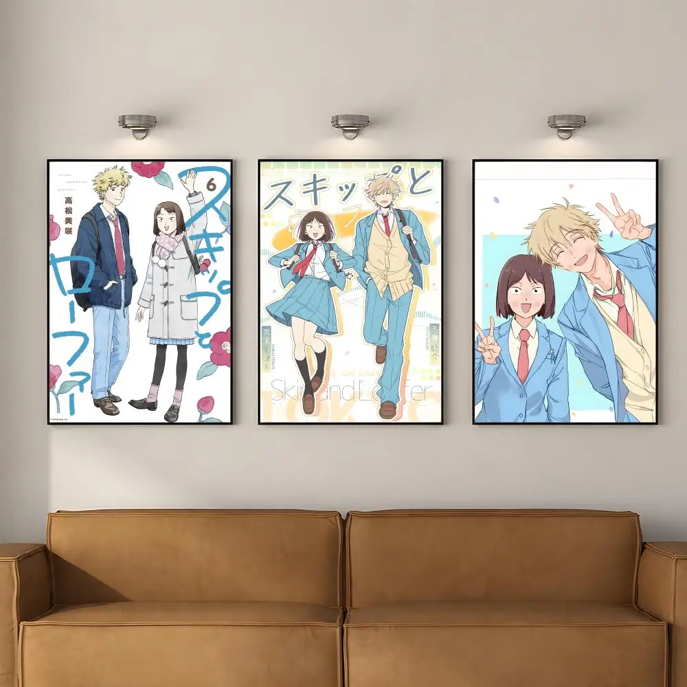 Anime S-Skip And L-Loafer Poster PP Self Adhesive Decorative poster Waterproof Waterproof for Apartment Bedroom