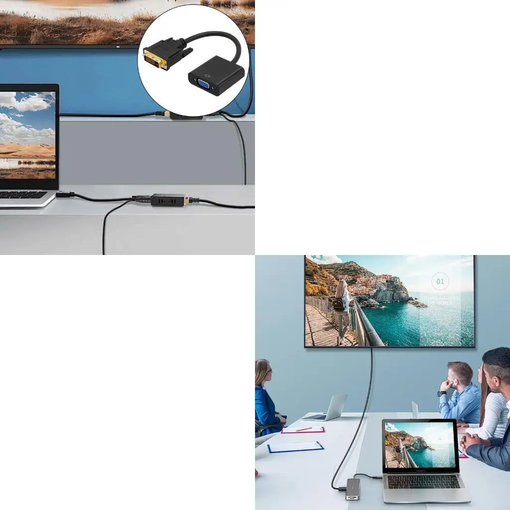 Adaptador versátil DVI D a VGA para conexión perfecta entre dispositivos sin necesidad controlador Cable con TPE 23