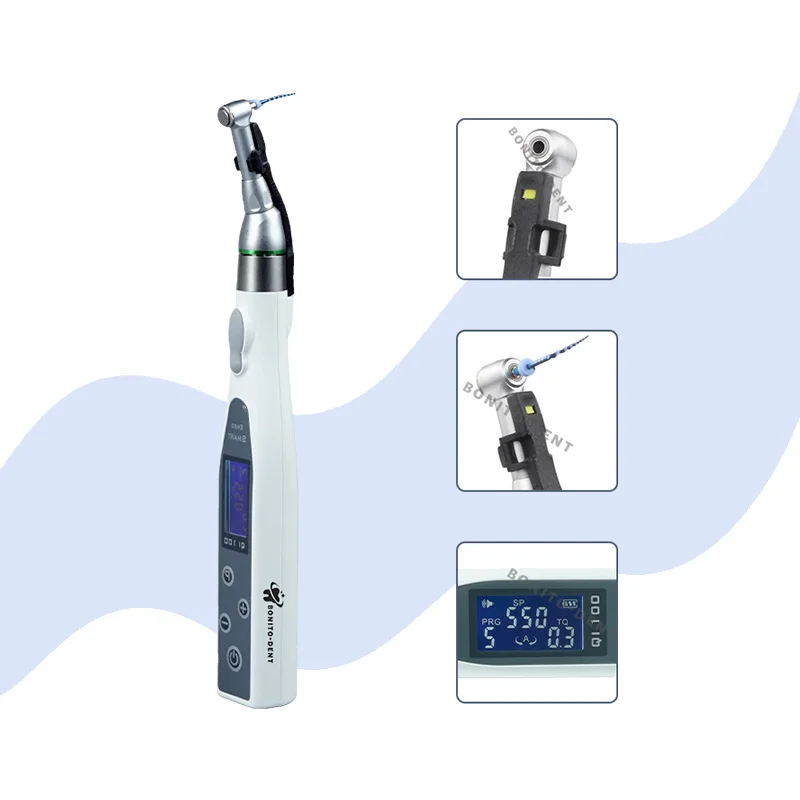 

Dental LED Endo Motor Smart 9 Programs with LED Lamp and 16:1 Reduction Contra Angle Endodontic Instrument