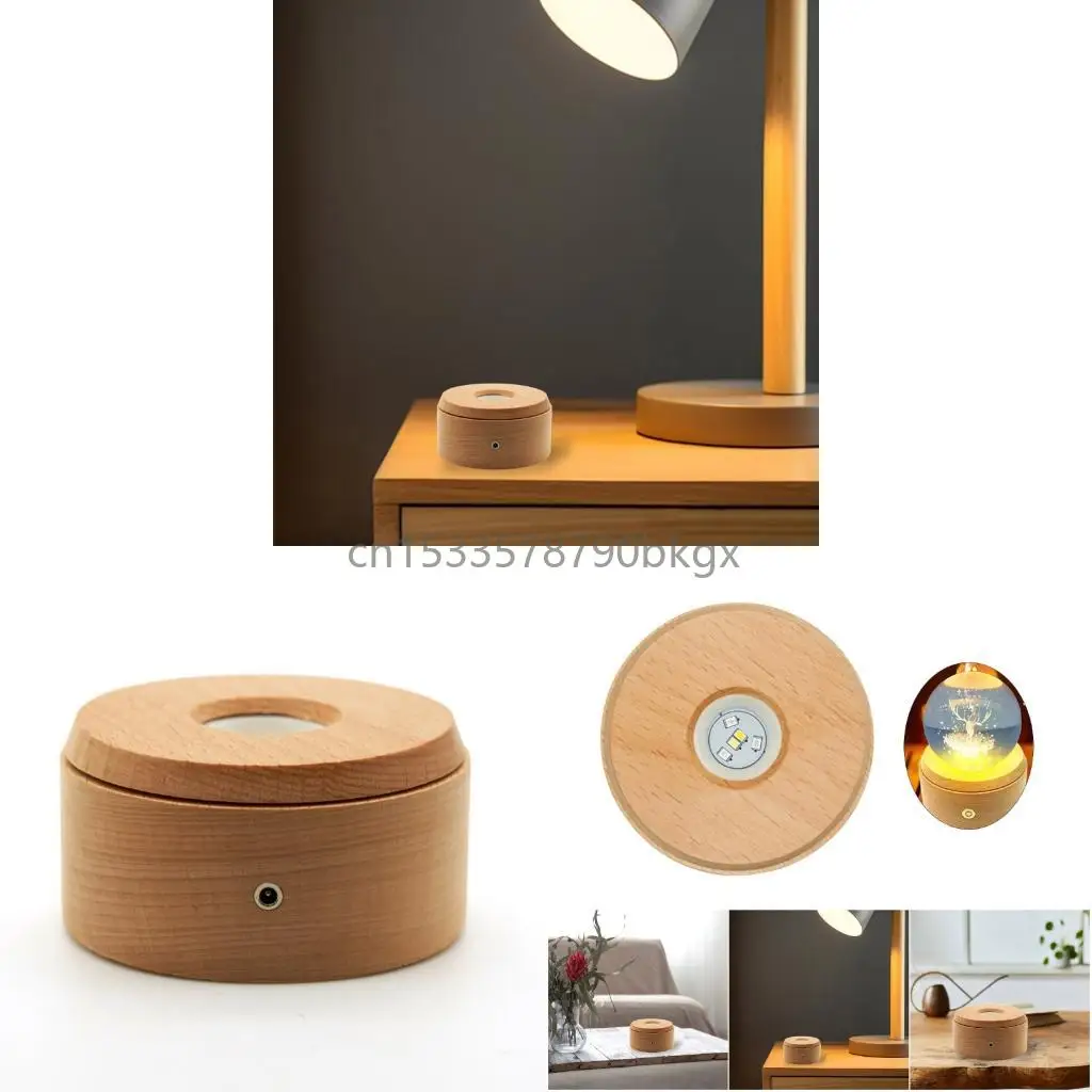 

7 Цветных светодиодных выставочных выставочных выставочных материалов USB Деревянные материалы для Art Disples J78E