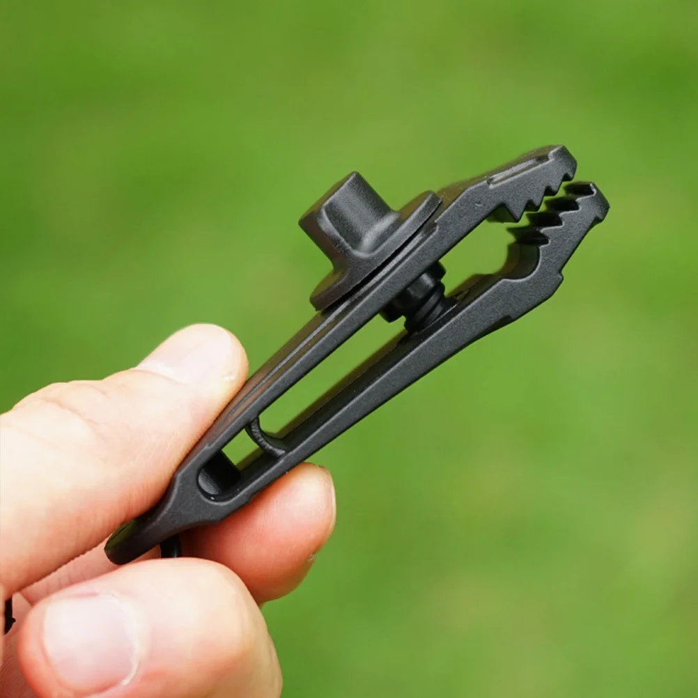 

4pcs Heavy Duty Windproof Tent Stakes With Clip Buckle For Camping Hiking Outdoor Rustproof Spiral Ground Anchors For Tarp