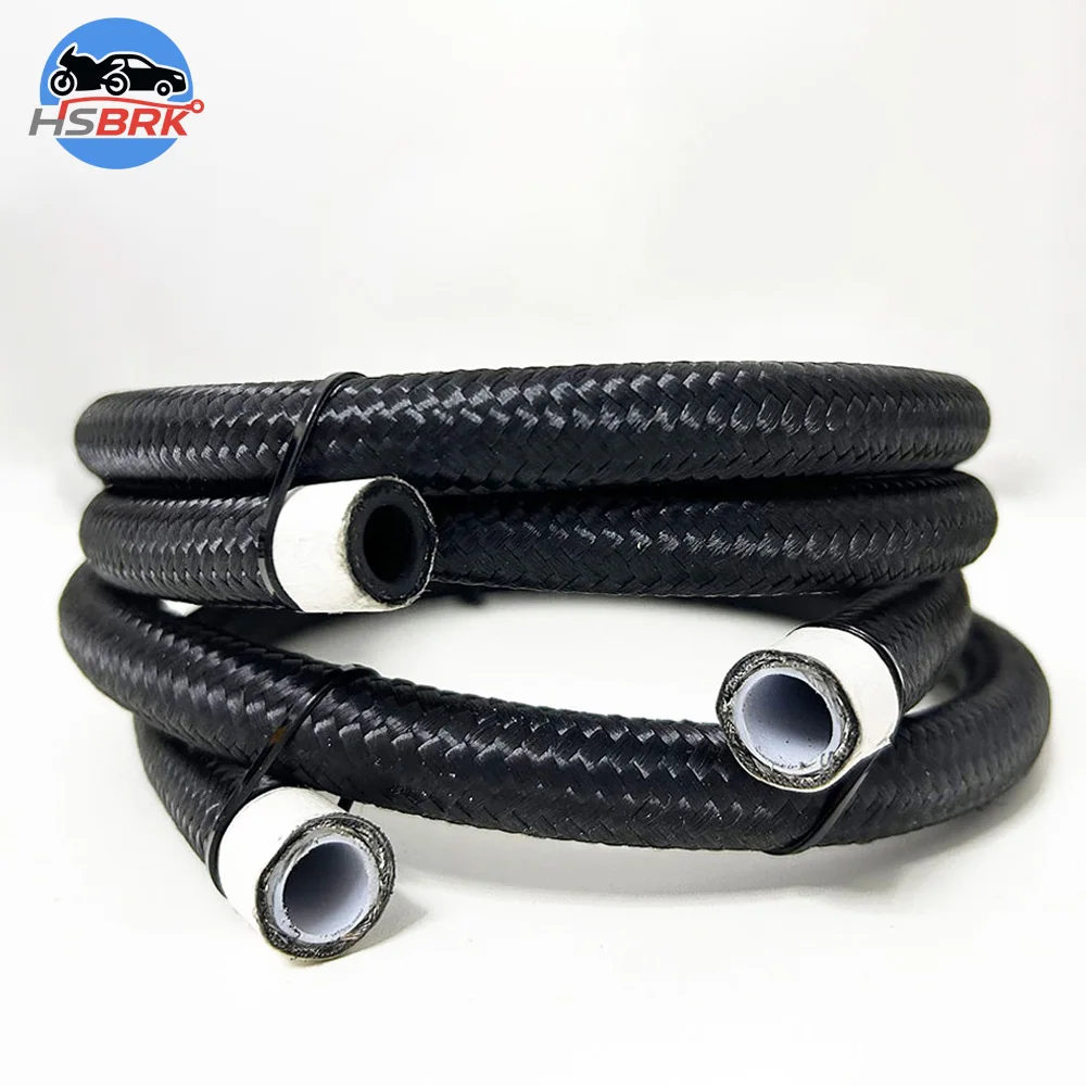 AN4-AN20 Stainless Steel Braided Fuel Oil Gas Hose Nylon CPE PTFE Rubber Line 1M-10M Engine Cooler Racing Car Pipe